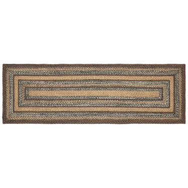 Espresso Jute Braided Rug/Runner Rect with Rug Pad 22
